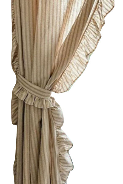 MZN Home Şeritli Fırfırlı Perde Bağcığı, Perde Toplama Aparatı, Perde Toplama...