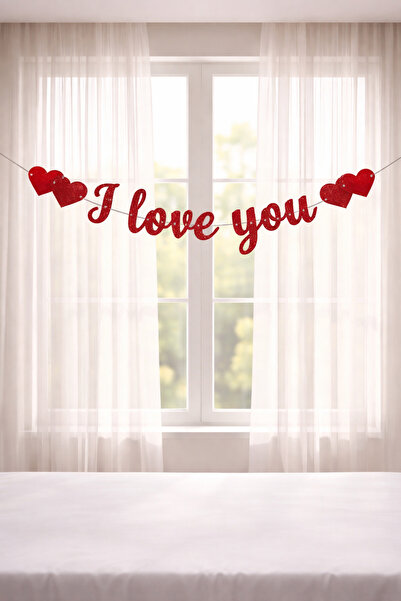 Baloncu Dede لافتة مكتوبة "أحبك" للزوجين، يوم خاص، عيد ميلاد، عرض زواج، مستلز...