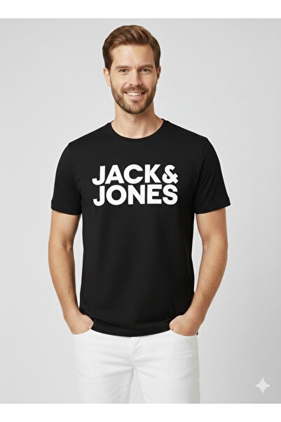 Jack & Jones Pánské černé tričko Jjecorp Logo Tee Ss s kulatým výstřihem Noos...