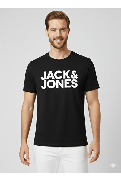 Jack & Jones Pánské tričko JACK JONES s nápisem Crew Neck 12151955