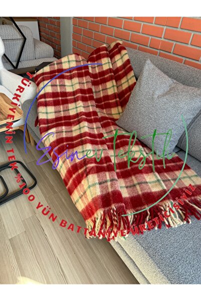 Kula Özyün TEK kişilik battaniye,yatak örtüsü %100 saf yün&wool soft,yılbaşı ...