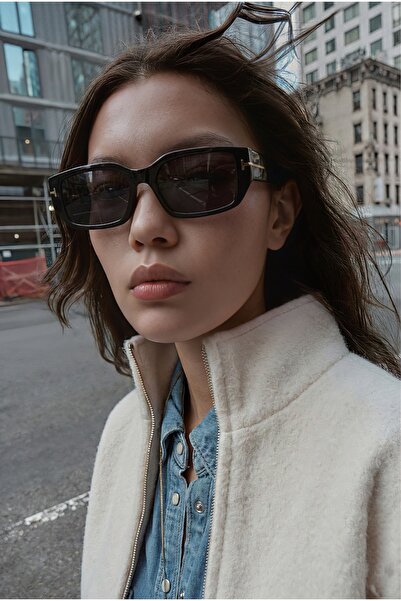 Eyesofia Caramello Vintage Black Unisex Sunglasses