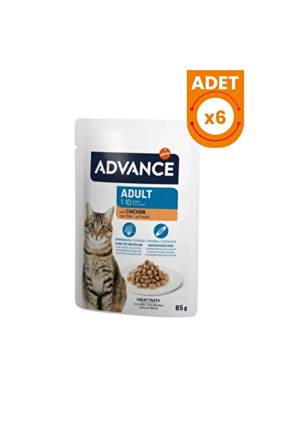 Advance Tavuklu Pouch Konserve Yetişkin Kedi Maması 6 Adet 85 Gr