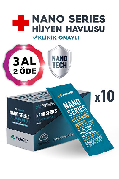 Metapet Köpekler Için Nano Series Büyük Bakım Havlusu, Göz Kulak Ağız Temizle...