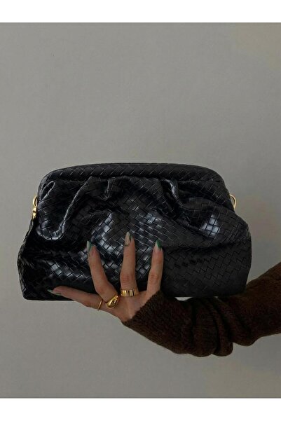 I Love Shoes Γυναικεία τσάντα clutch Lurine Μαύρη ματ δερμάτινη