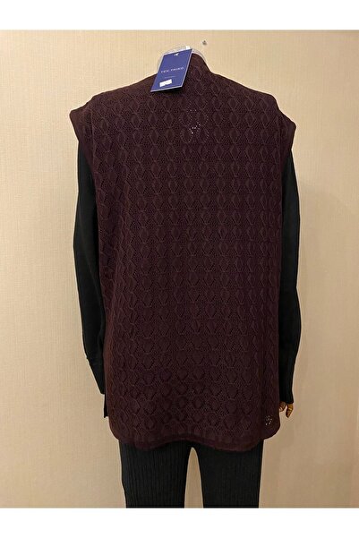 TEK Seasonal Mercerized Diamond Patterned Mother's Vest / Plum