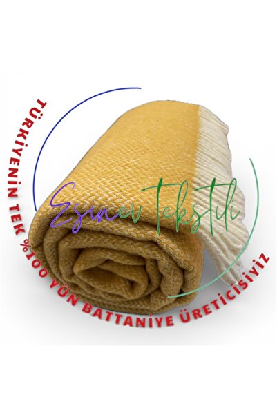 Özyün بطانية مزدوجة؛ مصنوعة من ألياف الصوف الناعمة بنسبة 100%.