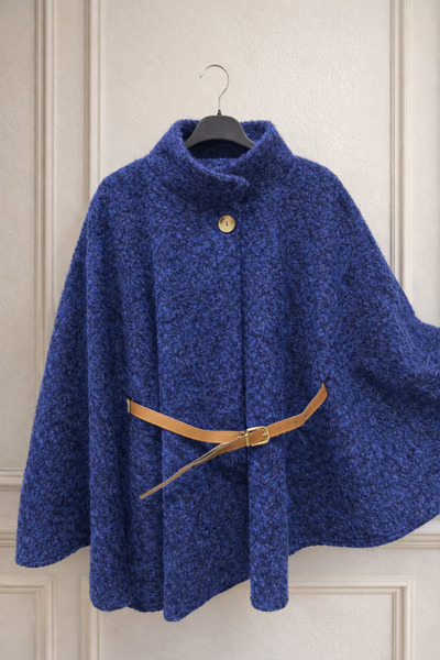 ensade ψηλός λαιμός Χαλαρό χειμωνιάτικο κοντό πανσό με κορδόνια