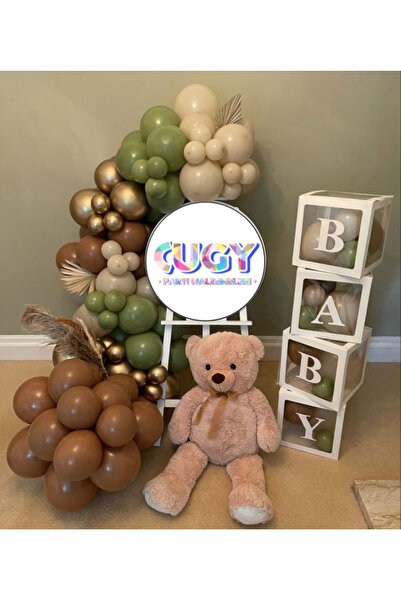 cugy parti malzemeleri صندوق بالونات مكتوب عليه 'بيبي' مع مجموعة عيد الميلاد ...