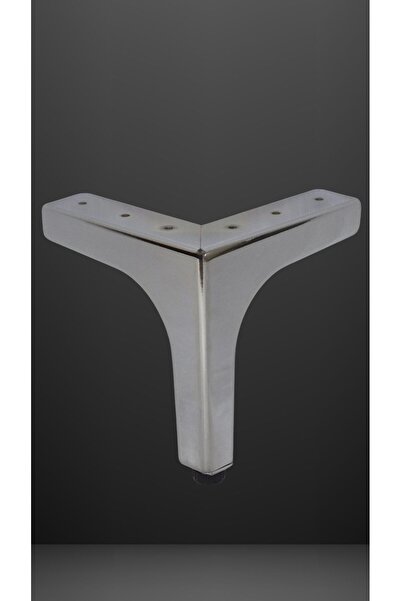 DECOVIBE Metal Krom L Ayak 12,5cm Lüks Mobilya Ayağı 1 ADET