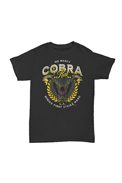 l'eivor Tricou unisex negru cu imprimeu Cobra Kai - Design alternativ