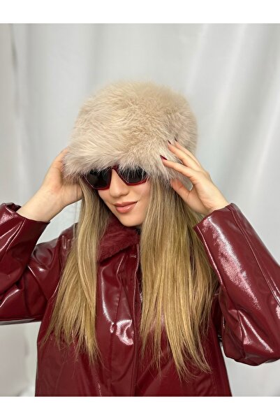 GRAZELLA Kabarık Yoğun Tüylü Peluş Suni Kürk Rus Kalpak Şapka Kadın Kışlık Bere