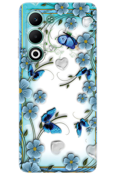 Ceppare Oppo A5 / A5 5G Uyumlu Kılıf Desen Baskılı Silikon Çiçek ve Kelebekle...