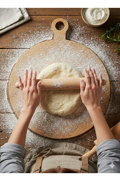 selinaksesuar لوح خشبي للخبز والمعجنات بطول 70 سم