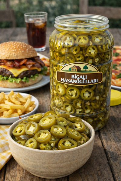Bigalı Hasanoğulları jalapeno Biber Kıyılmış Acı Turşu 3000 Gr. Acının Dünya ...