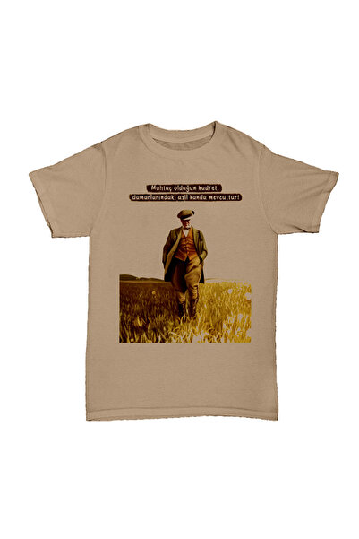 l'eivor Mustafa Kemal ATATURK Tricou din bumbac imprimat în secțiune pentru t...