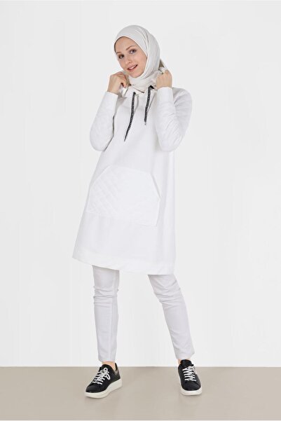 Alvina Спортивний туніка з капюшоном, оздоблена капітонним візерунком 42344