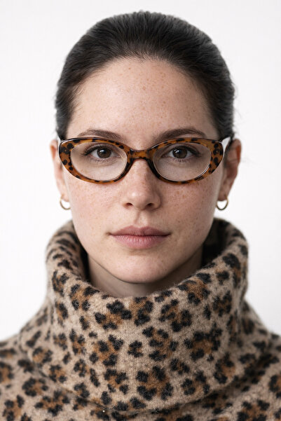 Houseofeyeris Athena Blue Light Glasses – Leopard Cat Eye 52 mm