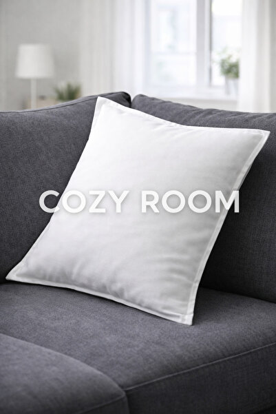 IKEA COZY ROOM - GURLI kırlent kılıfı, beyaz, 50x50 cm (İçi dahil değildir.)