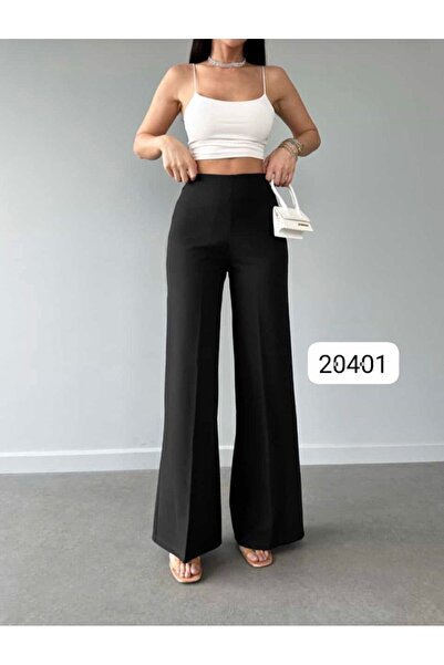 MORE MOSS Yandan Fermuarlı Krep Pantolon