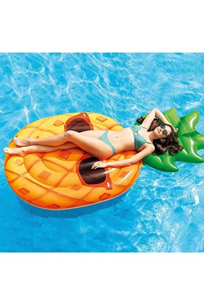 TOHA Intex Ananas Tasarımlı Şişme Deniz Yatağı – Parti Konseptli Havuz Şamand...