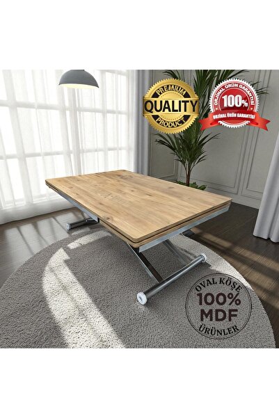 SEHPAM AKILLI Yan Baştan Açılır Akıllı Yemek Masası Oval Mdf Tabla Alt Mekani...