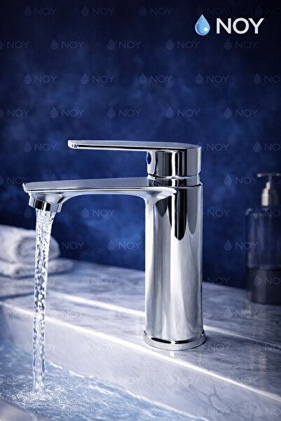 NOY Lavabo Bataryası – Krom Tek Kollu, Su Tasarruflu, Kartuşlu Banyo Musluğu ...