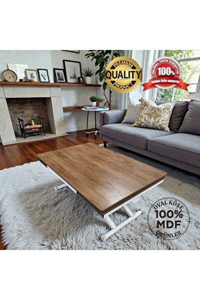 SEHPAM AKILLI Yan Baştan Açılır Akıllı Yemek Masası Oval Mdf Tabla Alt Mekani...