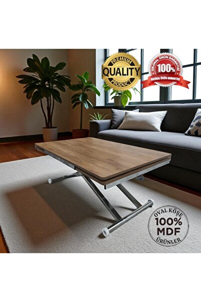 SEHPAM AKILLI Yan Baştan Açılır Akıllı Yemek Masası Oval Mdf Tabla Alt Mekani...