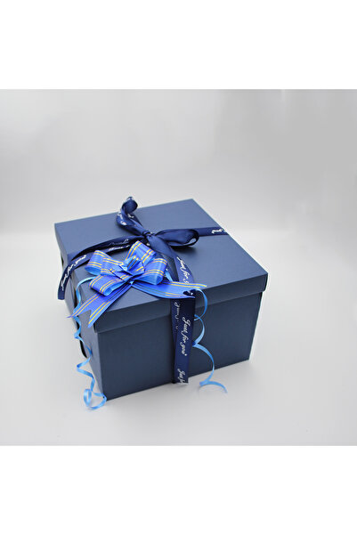 Choice صندوق هدايا فاخر بلون الياقوت الأزرق الداكن، مقاس 31×24×2 سم، مثالي لأ...