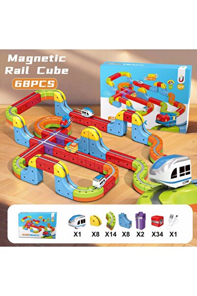 Choice 68PCS DIY Assemble Magnetic Track Train Toys for Kids Electronic Magic...