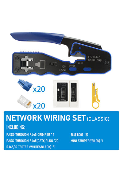 Choice أداة تجعيد RJ45 الكلاسيكية من نوع LAN، أداة تمرير التجعيد والتقشير وال...