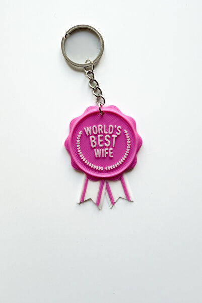 sin istanbul World's Best Wife Silver Chain Keychain