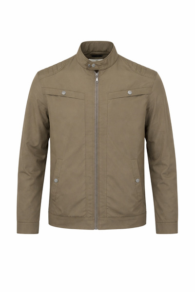 REGOS Erkek Toprak Göğüs Ve Kolları Çıtçıt Detaylı Omuzları Işlemeli İnce Yaz...