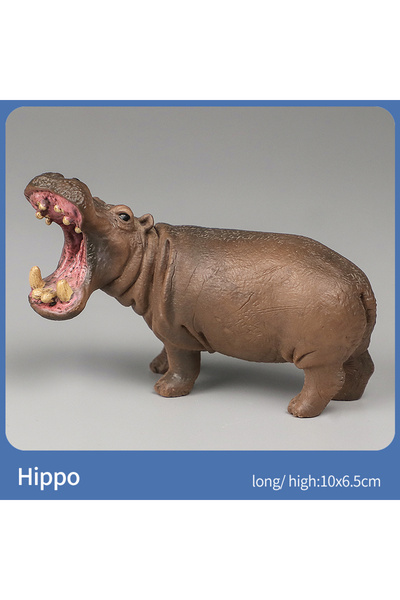 Choice مجسمات حيوانات تعليمية صلبة تحاكي فرس النهر - ألعاب عالم الحيوانات الب...