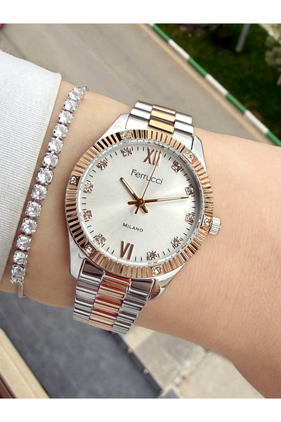 Ferrucci Mini Rolex Kasa 24 Mm Kadın Kol Saati Ve Bileklik