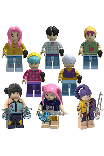 Choice ٨ قطع من مكعبات بناء شخصيات صائدي الشياطين الكورية، ملحقات قابلة للتجم...