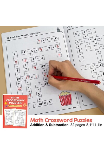 Choice مجموعة واحدة من ألغاز الكلمات المتقاطعة في الرياضيات، كتاب تمارين رياض...