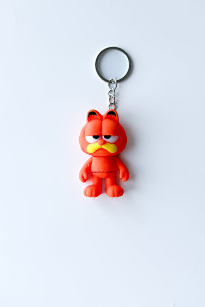 sin istanbul Garfield Silver Chain Keychain