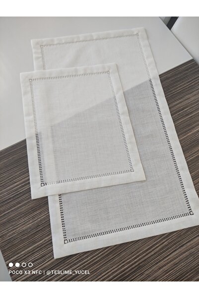 Etamin nakisim 2 Parça Salon Takımı. Orta Sehpa Ve Zigon Sehpa. Kırık Beyaz R...