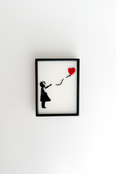 sin istanbul Banksy Girl With Balloon Buzdolabı Magneti
