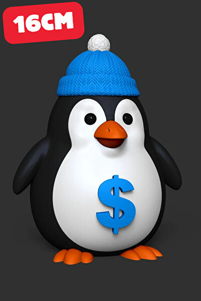 Genç 3D Penguen Kumbara | Dayanıklı ve Dekoratif Tasarım | Çocuklar ve Yetişk...