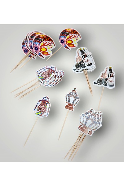 Party and Story زينة رمضان للتقديم، 24 قطعة متنوعة