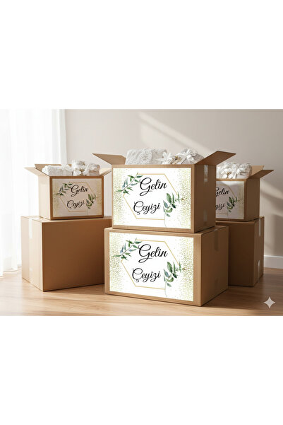 ORGANİZASYON HEDİYEM 10 Adet Çeyiz Kolisi Için Sticker A4 Boyutunda Yapışkan ...