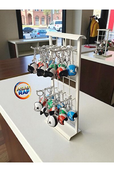ASAFF MASA ÜSTÜ ÜRÜN STANDI + 6 ADET 10 cm KANCA