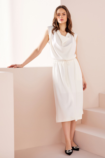 Naramaxx Degaje Yaka Midi Boy Elbise