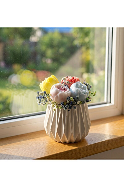 BÜKE Çiçek Mum Aranjmanı