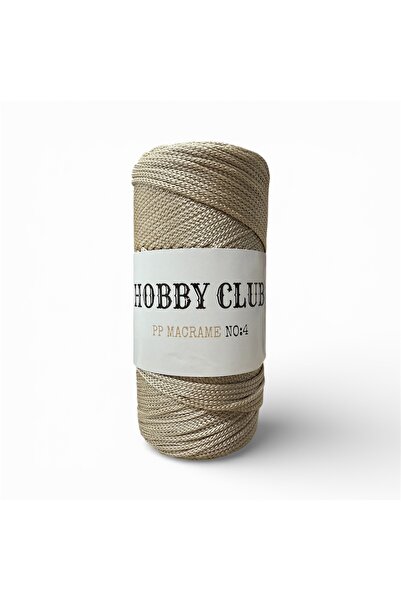 hobby club 4 No Polyester Makrome İp 200gr 3mm 037 Bej - 1 ADET
