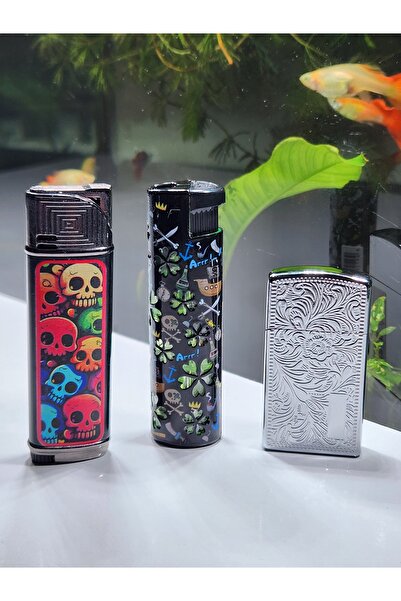 DoğanÇakmak Çakmak 3 lü set çakmak ışıklı jet çakmak