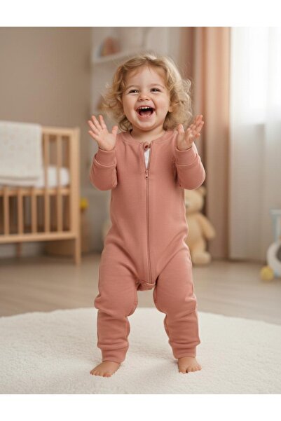 Flexi Kız Baskısız Pamuklu Tulum
